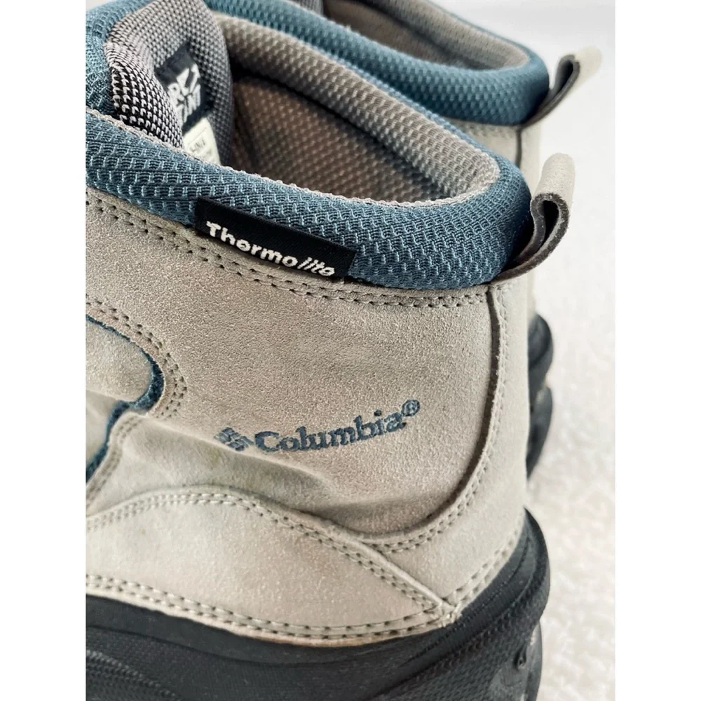 COLUMBIA • Blue/Grey Thermolite Water Resistant Cascadian Summit Winter Boots, 8 - Picture 5 of 16